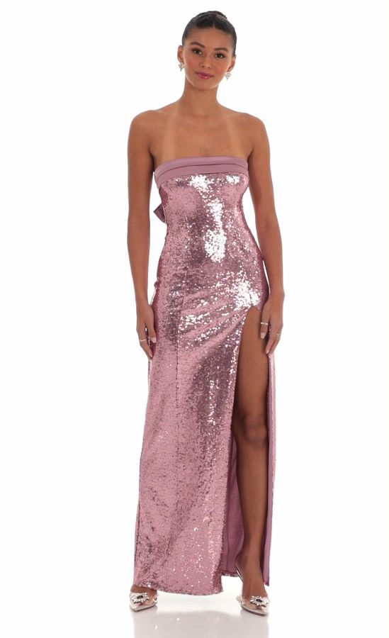 Ella Light Pink Off Shoulder Formal Maxi Dress