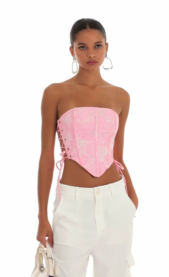 Sully Corset Top - Light Pink