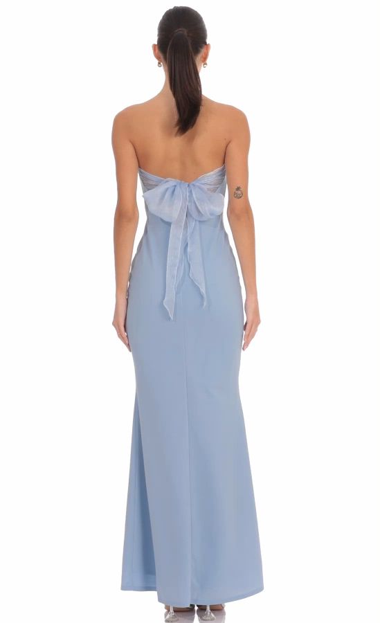 lucy in the sky bridesmaid dresses Lucy in the Sky Rose Strapless Maxi Dress in Red  SANITY