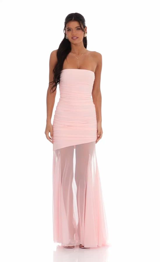 light pink fitted prom dress Clarisse 810237 Light Pink Prom Dress main image 1