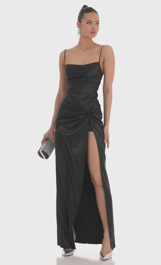 Edmund Maxi Dress BLACK – Borrowed Style