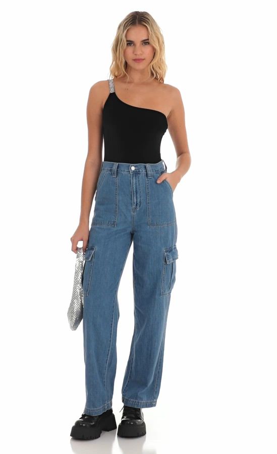 【YOURNUS】Taycan Cargo Wide Denim Pants YOURNUS】Taycan Cargo Wide Denim Pants (YOURNUS/デニム