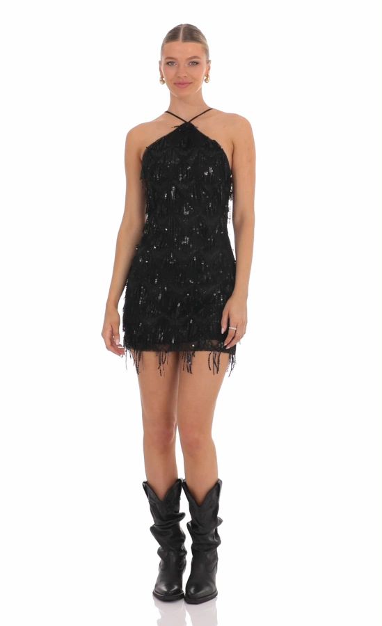 black dress with ribbon Miss Circle Women Eleanor Black and White Bow Satin Gown